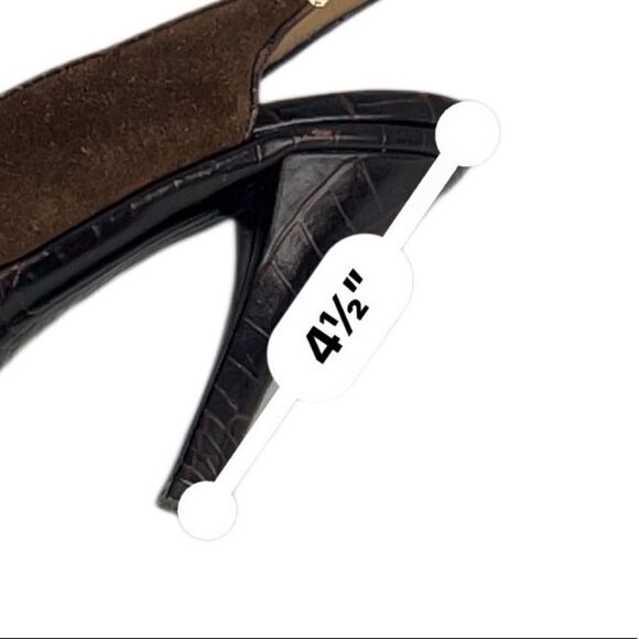 Michael Kors Brown Suede Slingback Heels, Size 7.5 - Picture 11 of 12